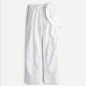 J. Crew White eyelet pant